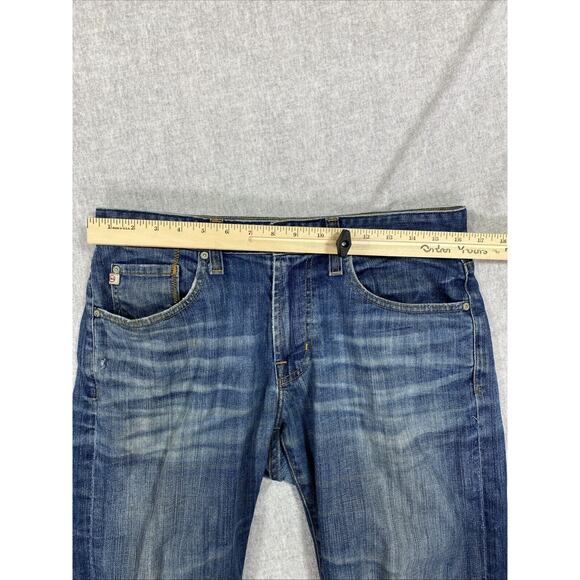 AG Adriano Goldschmied Jeans Men Tag 32 Actual 33x26.5 Blue Protege Straight USA - Picture 12 of 15